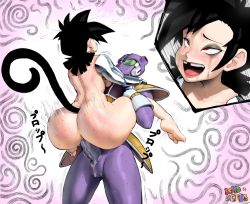 Rule 34 | 1boy, 1girl, absurdres, alien, anal, anus, armor, ass, barefoot, black hair, blush, body freckles, bottomless, breasts, carrying, clothed male nude female, colored skin, completely nude, crying, crying with eyes open, cui, curvy, deep penetration, dragon ball, dragon ball xenoverse, erection, eyeshadow, feet, freckles, freckles on ass, from behind, from below, fucked silly, girl on top, gloves, happy, happy sex, hetero, highres, huge ass, interspecies, japanese text, legs, lifting another&#039;s clothes, lifting person, looking at another, looking up, makeup, medium hair, missing tooth, moaning, monkey tail, motion lines, namespace, naughty face, no pants, nude, open mouth, original, penis, precum, precum stain, precum string, prosthesis, prosthetic arm, purple skin, red eyes, riding, rolling eyes, rough sex, saiyan, scouter, seductive smile, sex, sex from behind, sideboob, smile, soles, spiked hair, spread legs, standing, straddling, suspended congress, tail, tail raised, tears, teeth, testicles, testicles deep, thick thighs, thighs, toes, tongue, video game, white gloves, wide hips