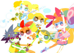 Rule 34 | 00s, 6+girls, blonde hair, blossom (ppg), bubbles (ppg), buttercup (ppg), cartoon network, colorful, dual persona, mintchoco (mmn2), multiple girls, powerpuff girls, powerpuff girls z, skirt, toon (style)