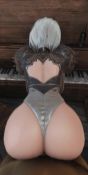 Rule 34 | 1girl, 3d, animated, ass, back, back cutout, clothed female nude male, clothing cutout, doggystyle, from behind, huge ass, instrument, jiggle, juliet sleeves, leotard, long sleeves, nier (series), nier:automata, nude, penis, piano, pixiv7099513, pov, puffy sleeves, sex, sex from behind, short hair, uncensored, video, white hair, 2b (nier:automata)