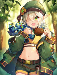 Rule 34 | aoi (camp) (princess connect!), aoi (princess connect!), beanie, breasts, green hat, hat, highres, moguru, princess connect!, short shorts, shorts, tagme