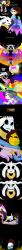 Rule 34 | 1boy, absurdres, androgynous, asriel dreemurr, black sclera, brown eyes, brown hair, colored sclera, comforting, comic, crying, english text, fangs, flower, frisk (undertale), furry, furry male, gameplay mechanics, heart, highres, horns, hug, jpeg artifacts, koalacola, laser, long image, monster boy, spoilers, tall image, tears, undertale, wings
