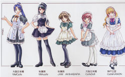 Rule 34 | 5girls, lowres, maid, multiple girls, pantyhose, thighhighs