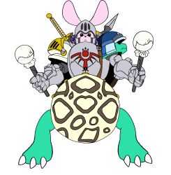 Rule 34 | armor, belt, claws, digimon, digimon (creature), fusion, g-cutemon, solo