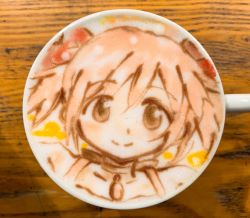 Rule 34 | 1girl, absurdres, belcorno, blush, cappuccino, choker, close-up, coffee, coffee mug, collarbone, commentary request, cup, food, food art, hair between eyes, hair ribbon, happy, highres, kaname madoka, latte art, latte art (medium), looking at viewer, mahou shoujo madoka magica, mahou shoujo madoka magica (anime), mug, parted bangs, photo (medium), pink eyes, pink hair, portrait, ribbon, ribbon choker, short twintails, smile, solo, soul gem, twintails, unconventional media, upper body