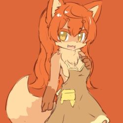 Rule 34 | brown eyes, fox, furry, long hair, lowres, ohakotome, open mouth, red hair