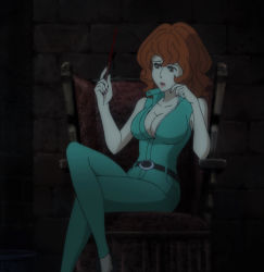 Rule 34 | 1girl, breasts, cleavage, highres, large breasts, lupin iii, lupin iii part 5, mine fujiko, stitched, tagme, third-party edit