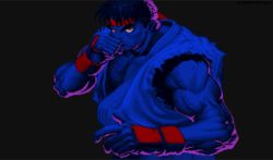 Rule 34 | 1boy, animated, animated gif, capcom, dougi, looking at viewer, lowres, male focus, retro artstyle, ryu (street fighter), short hair, solo, street fighter