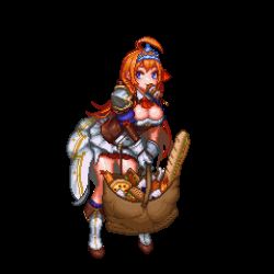 Rule 34 | ahoge, animated, animated gif, armor, armored dress, ascot, bag, baguette, blue eyes, bread, breasts, burger, buttons, cleavage, collar, eating, food, food in mouth, full body, gloves, hair ribbon, hot dog, large breasts, long hair, onigiri, orange hair, pauldrons, pecorine (princess connect!), pixel art, pizza, princess connect!, red ribbon, ribbon, shoulder armor, shrimp, shrimp tempura, single pauldron, solo, tempura, tiara, transparent background, white collar, white gloves