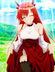 Rule 34 | absurdres, dragon girl, dragon horns, head wings, highres, horns, red hair, screencap, stitched, tagme, tania (beast tamer), third-party edit, wings, yuusha party wo tsuihou sareta beast tamer saikyoushu no nekomimi shoujo to deau