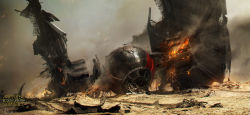 Rule 34 | andree wallin, burning, damaged, desert, first order, highres, jakku, logo, official art, production art, promotional art, realistic, science fiction, signature, smoke, spacecraft, sparks, spoilers, star wars, star wars: the force awakens, starfighter, tie fighter, wreckage