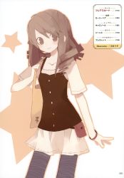 Rule 34 | absurdres, brown eyes, brown hair, curly hair, dress, highres, mitsuki mouse, pantyhose, solo