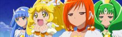 Rule 34 | 10s, 4girls, cure beauty, cure march, cure peace, cure sunny, highres, multiple girls, precure, screencap, smile precure!