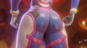 Rule 34 | 1girl, 3d, anatomical nonsense, animated, ass, ass focus, bad anatomy, blue bodysuit, bodysuit, d.va (overwatch), gloves, jiggle, maxboost, overwatch, overwatch 1, solo, spanking, spanking self, thick thighs, thighs, video, white gloves