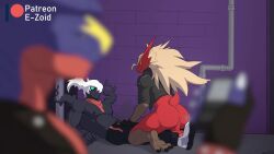 Rule 34 | 3boys, anal, animated, armpits, ass, bandana, bird boy, blaziken, bottomless, bracelet, bulge, creatures (company), cum, cum in ass, cum in mouth, cumdrip, dark-skinned male, dark skin, darkrai, deepthroat, e-zoid, facial, fellatio, fingerless gloves, furry, game freak, garchomp, gen 3 pokemon, gen 4 pokemon, gloves, group sex, highres, jacket, jewelry, juice box, charm (object), kneeling, large penis, large testicles, leather, leather jacket, legendary pokemon, long hair, male penetrated, monster boy, multiple boys, muscular, muscular male, mythical pokemon, night, nintendo, nipples, no mouth, nude, open clothes, open jacket, oral, pants, pectoral cleavage, pectorals, penis, pokemon, pokemon (creature), public indecency, repzzmonster, reverse cowgirl position, road, sex, sex from behind, sharp teeth, sound, spiked bracelet, spikes, straddling, street, tagme, tail, teeth, testicle grab, testicles, threesome, torn clothes, uncensored, undressing, undressing another, veins, veiny penis, video, white hair, yaoi, yellow eyes