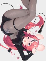 Rule 34 | 1girl, absurdres, animal ears, belt, black hair, blackberry baelz, blue eyes, blush, bow, breasts, hakos baelz, highres, hololive, hololive english, large breasts, long hair, looking at viewer, mouse ears, mouse girl, mouse tail, multicolored hair, namiorii, red hair, smile, solo, streaked hair, tail, tail bow, tail ornament, thigh belt, thigh strap, virtual youtuber, white hair