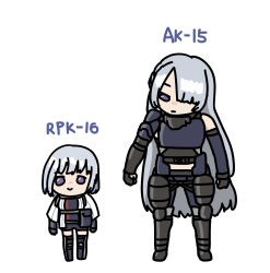 Rule 34 | 2girls, afei (sfma3248), ak-15 (girls&#039; frontline), chibi, girls&#039; frontline, height difference, highres, multiple girls, rpk-16 (girls&#039; frontline)