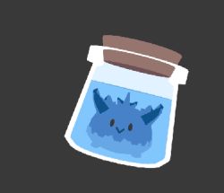Rule 34 | 3d, alternate color, animated, animated gif, black background, bottle, commentary, cork, corsola, creature, excarabu, full body, gen 2 pokemon, looking at viewer, looking away, lowres, no humans, pokemon, pokemon (creature), shiny pokemon, simple background, smile, solo, spinning, water