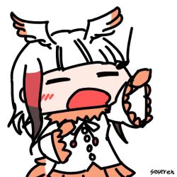 Rule 34 | 1girl, animated, animated gif, closed eyes, japanese crested ibis (kemono friends), kemono friends, lowres, music, musical note, open mouth, seseren, singing