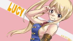 Rule 34 | 1girl, 2022, blonde hair, breasts, fairy tail, highres, large breasts, long hair, looking at viewer, lucy heartfilia, mashima hiro, official art, sideboob, smile, solo