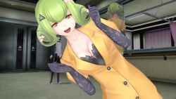 Rule 34 | 1girl, bandai, breasts, digimon, digimon story: cyber sleuth, digimon story: cyber sleuth hacker&#039;s memory, female focus, highres, kishibe rie, large breasts, looking at viewer, open mouth, screencap, smile, third-party edit