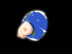 Rule 34 | bad id, bad pixiv id, black background, breasts, earth (planet), hilarious, inverted nipples, large breasts, nipples, no humans, original, planet, space, what, yanagi yuu