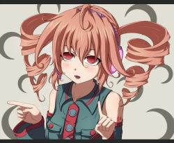 Rule 34 | 1girl, @ @, ahoge, astn, asuto3, detached sleeves, drill hair, headphones, kasane teto, letterboxed, open mouth, red eyes, red hair, rolling girl (vocaloid), solo, twin drills, twintails, utau, vocaloid