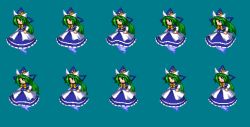 Rule 34 | 1girl, alphes (style), bad id, bad pixiv id, female focus, ghost, ghost tail, green hair, harudi, mima (touhou), parody, pixel art, style parody, touhou, touhou (pc-98)