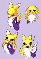 Rule 34 | angry, annoyed, digimon, digimon (creature), fox girl, furry, highres, renamon, tail, thinking