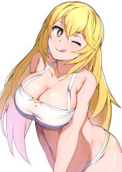 Rule 34 | + +, 1girl, ;q, blonde hair, breasts, cleavage, commentary request, crop top, hair between eyes, large breasts, long hair, looking at viewer, naughty face, one eye closed, shokuhou misaki, sikijou77o, smile, solo, sparkle, sparkling eyes, symbol-shaped pupils, toaru kagaku no railgun, toaru majutsu no index, toaru majutsu no index gaiden: toaru kagaku no mental out, toned, toned female, tongue, tongue out, upper body, very long hair, yellow eyes