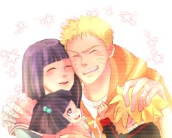 Rule 34 | 2boys, 2girls, blonde hair, blue eyes, closed eyes, facial mark, family, father and daughter, father and son, happy, husband and wife, hyuuga hinata, long hair, mother and daughter, mother and son, multiple boys, multiple girls, naruto, naruto (series), purple hair, short hair, smile, star (symbol), usuikoromo, uzumaki boruto, uzumaki himawari, uzumaki naruto