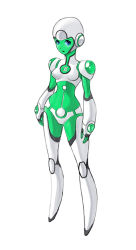 Rule 34 | 1girl, android, aya (green lantern), blue eyes, dc comics, full body, green lantern, green lantern (series), helmet, simple background, solo, white background
