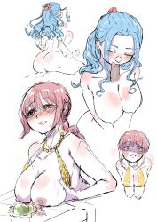 Rule 34 | artist request, breasts, fellatio, highres, large breasts, nefertari vivi, one piece, oral, paizuri, rebecca (one piece), reverse cowgirl position, sex, sex from behind, size difference, straddling, tagme
