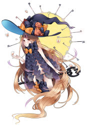Rule 34 | 1girl, abigail williams (fate), abigail williams (second ascension) (fate), absurdly long hair, absurdres, animal, black bow, black hat, black panties, black thighhighs, blonde hair, blush, bow, bug, butterfly, chongzi, commentary request, fate/grand order, fate (series), fingernails, full body, groin, hat, hat bow, highres, insect, key, keyhole, long hair, looking at viewer, lowleg, lowleg panties, orange bow, panties, parted bangs, polka dot, polka dot bow, red eyes, revealing clothes, single thighhigh, skull print, solo, stuffed animal, stuffed toy, teddy bear, thighhighs, topless, underwear, very long hair, white background, witch hat