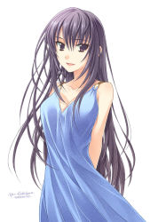 Rule 34 | dress, ever 17, komachi tsugumi, long hair, purple eyes, purple hair, solo, takigawa yuu