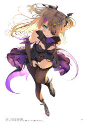 Rule 34 | 1girl, adjusting clothes, adjusting legwear, asahina hikage, bare shoulders, black dress, blush, boots, breasts, bridal gauntlets, brown hair, detached collar, dress, elbow gloves, eyepatch, fischl (genshin impact), full body, genshin impact, gloves, gothic lolita, green eyes, hair ornament, highres, leg up, lolita fashion, long hair, looking at viewer, page number, parted lips, short twintails, simple background, sleeveless, small breasts, twintails, white background