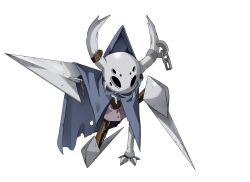 Rule 34 | belt, cape, chain, digimon, digimon (creature), hollow knight, horns, knight (hollow knight), mask, original, solo