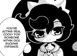 Rule 34 | 1girl, ashley (warioware), black hair, drawfag, english text, greyscale, long hair, monochrome, necklace, nintendo, skull, skull necklace, smile, solo, speech bubble, suggestive, twintails, warioware, you gonna get raped
