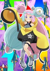 Rule 34 | 1girl, full body, iono (pokemon), long hair, pink eyes, pink hair, pokemon, pokemon sv, poyoxis, solo, very long hair