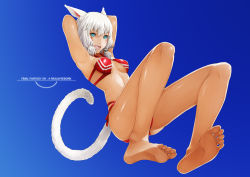 Rule 34 | 10s, 1girl, animal ears, armpits, arms up, bare legs, bare shoulders, barefoot, bikini, breasts, cat ears, cat tail, criss-cross halter, facial mark, feet, final fantasy, final fantasy xiv, foot focus, foreshortening, green eyes, halterneck, jumping, kanden, miqo&#039;te, red bikini, shiny skin, short hair, silver hair, soles, solo, square enix, swimsuit, tail, toes, y&#039;shtola rhul