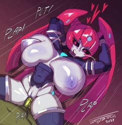 Rule 34 | 1girl, android, breasts, female focus, gynoid, huge breasts, mecha girl, robot, robot girl, sex, solo, twintails, vaginal, vermana