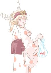 Rule 34 | akazukin chacha, blonde hair, cosplay, highres, japanese clothes, kimono, magical princess, open mouth, standing