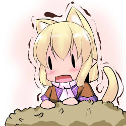 Rule 34 | 1girl, animal ears, blonde hair, blush, cat ears, cat girl, cat tail, female focus, hoshizuki (seigetsu), mizuhashi parsee, open mouth, pointy ears, puru-see (hoshizuki (seigetsu)), short hair, short sleeves, solo, tail, touhou, trembling, | |