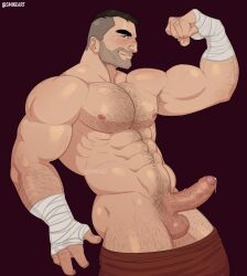 Rule 34 | 1boy, abs, absurdres, arm hair, ass, bara, beard stubble, black hair, blush, chest hair, clothes pull, come hither, david king (dead by daylight), dead by daylight, erection, eyebrow cut, facial hair, foreskin, girthy penis, hairy, highres, knuckle hair, large pectorals, leg hair, male focus, mature male, multicolored hair, muscular, muscular male, navel, navel hair, nipples, pants, pants pull, pectorals, penis, precum, profile, seductive smile, short hair, smike (smikeart), smile, solo, stomach, stubble, thick eyebrows, topless male, two-tone hair, uncensored, undercut, veins, veiny penis