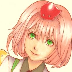 Rule 34 | 1girl, beelzebub (manga), green eyes, lamia (beelzebub), pink hair, portrait