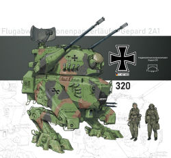Rule 34 | 2boys, absurdres, black eyes, black footwear, black gloves, boots, bundeswehr, cable, camouflage, commentary, cross, english commentary, facial hair, gloves, helmet, highres, holding, iron cross, looking to the side, male focus, mecha, mecha focus, military, multiple boys, mustache, no humans, original, patso catso, robot, science fiction, soldier, walker (robot)