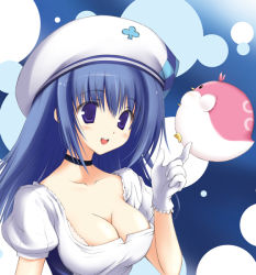 Rule 34 | 1girl, arin, beret, breasts, choker, cleavage, hat, large breasts, pangya, solo