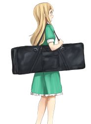Rule 34 | 1girl, bag, blonde hair, blue eyes, dress, instrument case, k-on!, kotobuki tsumugi, long hair, solo, watanore
