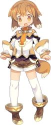 Rule 34 | 1boy, absurdres, animal ears, blade (galaxist), blush, brown eyes, brown hair, dog boy, dog ears, dog tail, full body, highres, male focus, official art, open mouth, pop-up story, short hair, short shorts, shorts, solo, tail, thighhighs, transparent background, white thighhighs, yuuri lessen