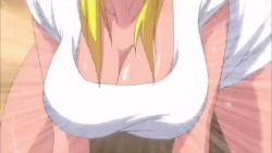 Rule 34 | 1girl, all fours, animated, animated gif, barefoot, blonde hair, blue eyes, breasts, cleavage, collarbone, facial mark, facing viewer, full body, genderswap, genderswap (mtf), hair between eyes, hair down, hanging breasts, huge breasts, long hair, looking at viewer, lowres, naruko (naruto), naruto, naruto (series), open mouth, outdoors, sand, screencap, seductive smile, shadow, shirt, short sleeves, smile, solo, t-shirt, teeth, tongue, truth, uzumaki naruto, whisker markings, whiskers, white shirt