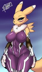 digimon digimon_(creature) fluffy fox_girl fox_tail furry furry_female renamon tail taimanin_(series)